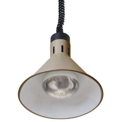 Výškově nastavitelná ohřívací lampa kónická, HENDI, Béžová, 230V/250W, ⌀275x(H)250mm