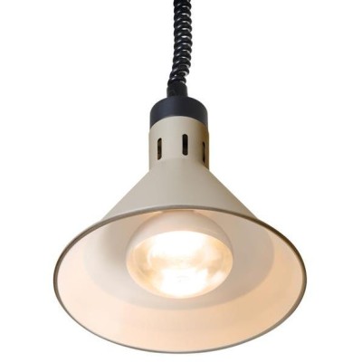 Výškově nastavitelná ohřívací lampa kónická, HENDI, Béžová, 230V/250W, ⌀275x(H)250mm