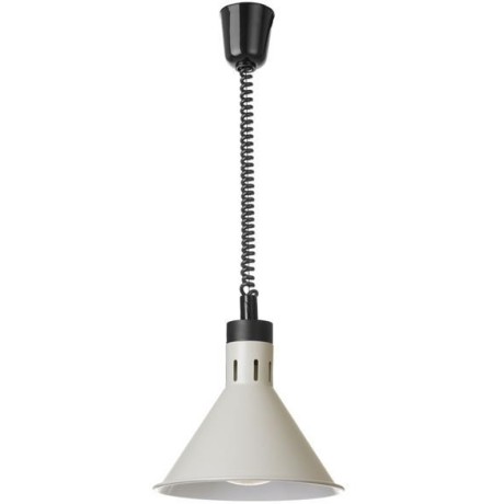 Výškově nastavitelná ohřívací lampa kónická, HENDI, Bílá, 230V/250W, ⌀275x(H)250mm