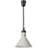 Závěsná výhřevná lampa s nastavitelnou výškou, kuželová, HENDI, Bílá, 230V/375W, ⌀275x(H)250mm