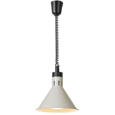 Výškově nastavitelná ohřívací lampa kónická, HENDI, Bílá, 230V/250W, ⌀275x(H)250mm