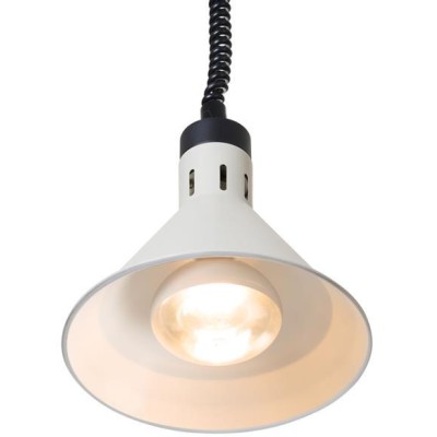 Výškově nastavitelná ohřívací lampa kónická, HENDI, Bílá, 230V/250W, ⌀275x(H)250mm