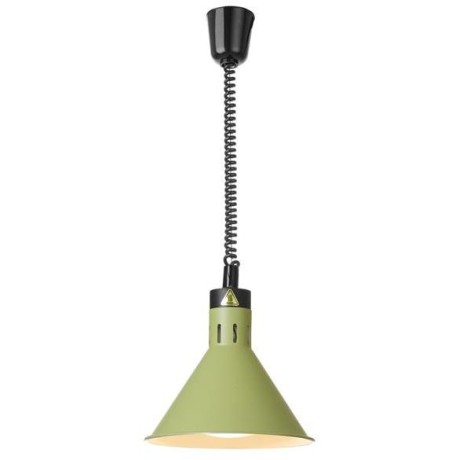 Výškově nastavitelná ohřívací lampa kónická, HENDI, Zelená, 230V/250W, ⌀275x(H)250mm