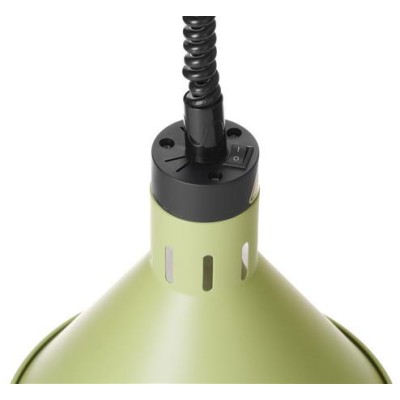 Výškově nastavitelná ohřívací lampa kónická, HENDI, Zelená, 230V/250W, ⌀275x(H)250mm
