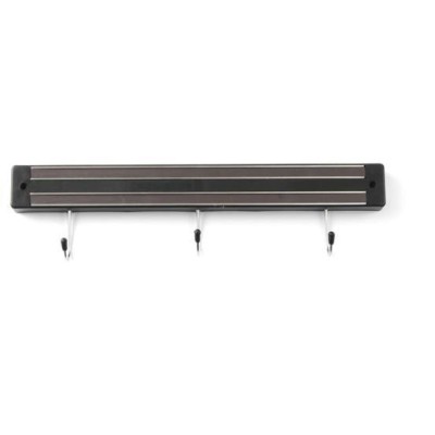 Magnetický pásek s háčky, HENDI, 3 háčky, Černá, (L)340mm