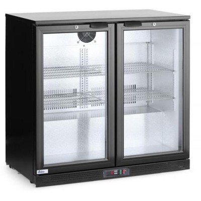 Zadní barová dvoudveřová chladnička, Arktic, 180L, Černá, 220-240V/160W, 900x540x(H)890mm