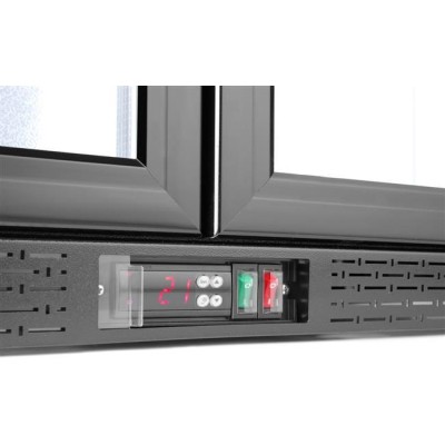 Zadní barová dvoudveřová chladnička, Arktic, 180L, Černá, 220-240V/160W, 900x540x(H)890mm