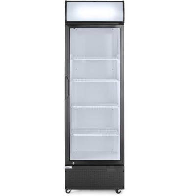 Jednodveřová chladnička s podsvíceným panelem na zadním panelu, Arktic, 254L, Černá, 220-240V/250W, 578x605x(H)1980mm
