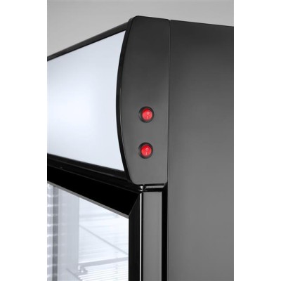 Jednodveřová chladnička s podsvíceným panelem na zadním panelu, Arktic, 254L, Černá, 220-240V/250W, 578x605x(H)1980mm