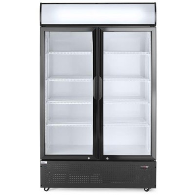 Zadní barová chladnička s podsvíceným panelem, dvoudveřová, Arktic, 512L, Černá, 220-240V/510W, 1120x585x(H)1900mm