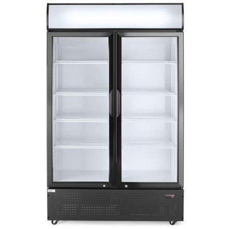 Zadní barová chladnička s podsvíceným panelem, dvoudveřová, Arktic, 512L, Černá, 220-240V/510W, 1120x585x(H)1900mm