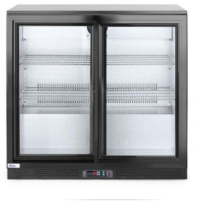 Zadní barová chladnička s dvojitými posuvnými dveřmi, Arktic, 197L, Černá, 220-240V/160W, 900x520x(H)865mm