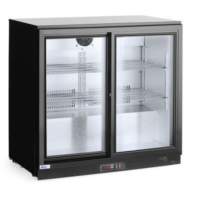 Zadní barová chladnička s dvojitými posuvnými dveřmi, Arktic, 197L, Černá, 220-240V/160W, 900x520x(H)865mm
