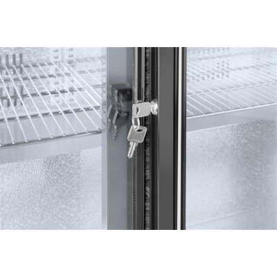 Zadní barová chladnička s dvojitými posuvnými dveřmi, Arktic, 197L, Černá, 220-240V/160W, 900x520x(H)865mm