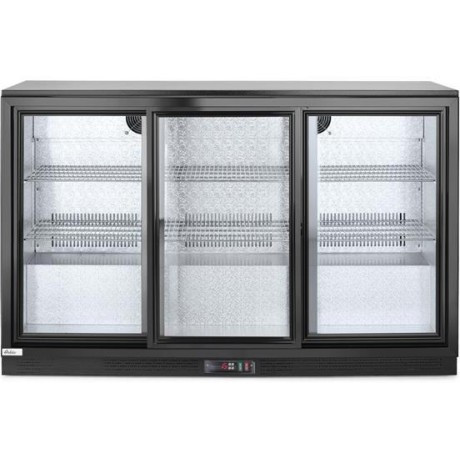 Zadní barová chladnička s trojitými posuvnými dveřmi, Arktic, 308L, Černá, 220-240V/160W, 1350x520x(H)865mm