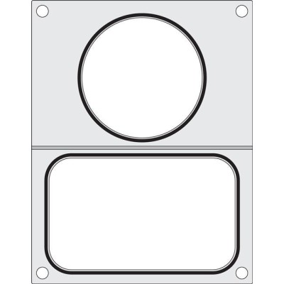 Těsnicí matrice pro těsnicí stroj , HENDI, 2 nádoby: 1x 178x113 mm + 1x ø115 mm