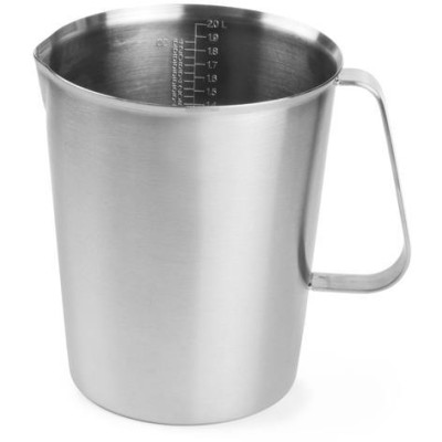 Odměrka ocelová, HENDI, 2L, ⌀140x(H)170mm