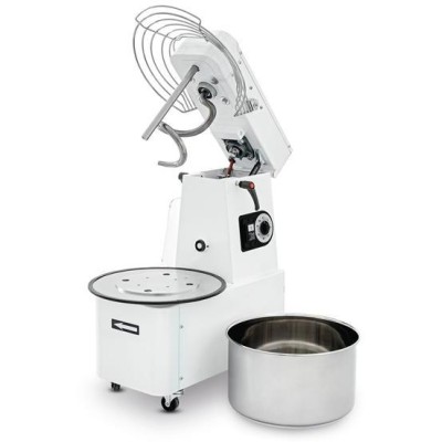Spirálový mixér s vyvýšenou mísou a odnímatelnou mísou, 22 l, Prismafood, 56 kg/h, 22L, 400V/750W, 390x670x(H)735mm