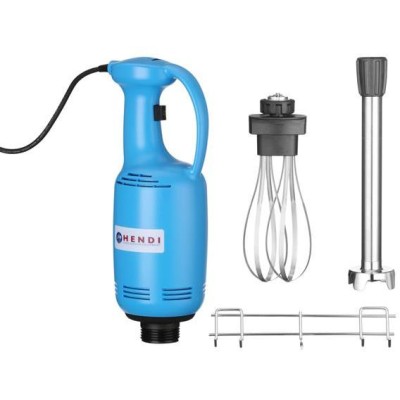 Ruční mixér s proměnnou rychlostí 400 s šlehačkou a závěsem, HENDI, 230V/400W, 155x120x(H)790mm