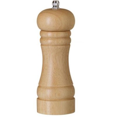 Dřevěný mlýnek na pepř, HENDI, Světlé dřevo, ⌀57x(H)165mm