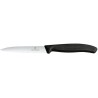Nůž na zeleninu se zoubkovaným ostřím, Victorinox, Černá, (L)212mm