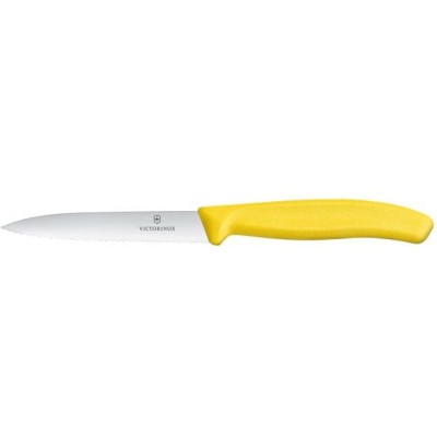 Nůž na zeleninu se zoubkovaným ostřím, Victorinox, Žlutá, (L)212mm