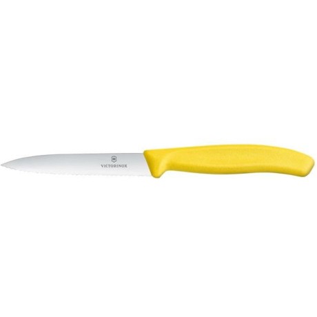 Nůž na zeleninu se zoubkovaným ostřím, Victorinox, Žlutá, (L)212mm
