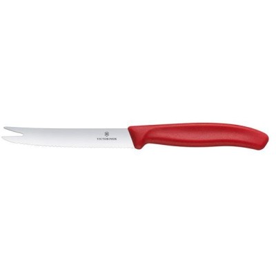 Nůž na sýr a klobásy, Victorinox, Červená, (L)219mm
