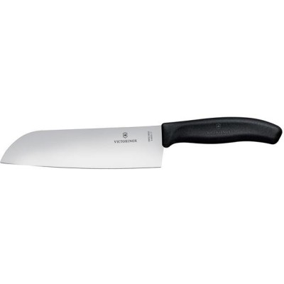 Nůž Santoku s vroubkovanou čepelí, Victorinox, Černá, (L)298mm