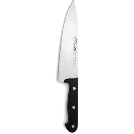 Kuchařský nůž s ostřím Granton, řada UNIVERSAL, Arcos, Černá, (L)314mm