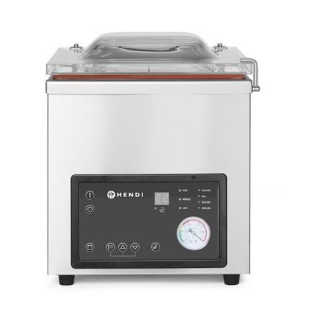 Vakuový balicí stroj - komora, HENDI, Profi Line, těsnicí lišta 350 mm, 230V/750W, 450x555x(H)480mm