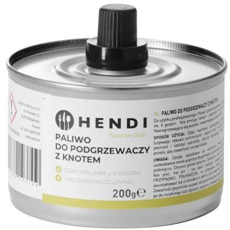 Palivo pro ohřívače knotů - plechovka, HENDI, 200, 24 ks
