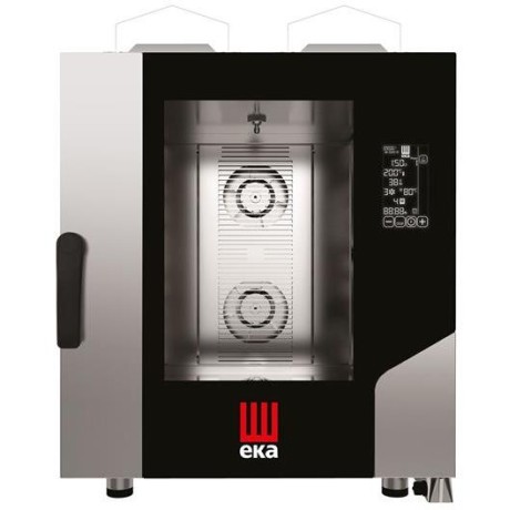 Konvektomat Millennial Black Mask Gastro, 7x600x400 mm - ovládaná elektronicky, plynová, Tecnoeka, 230V/500W, 13500kW, 730x849x(