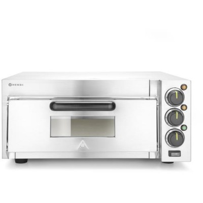Jednokomorová pec na pizzu 2000 W, HENDI, Stříbrná, 230V/2000W, 580x560x(H)275mm