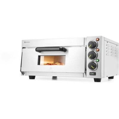 Jednokomorová pec na pizzu 2000 W, HENDI, Stříbrná, 230V/2000W, 580x560x(H)275mm
