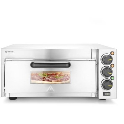 Jednokomorová pec na pizzu 2000 W, HENDI, Stříbrná, 230V/2000W, 580x560x(H)275mm