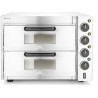 Dvoukomorová pec na pizzu 3000 W, HENDI, Stříbrná, 230V/3000W, 580x560x(H)435mm