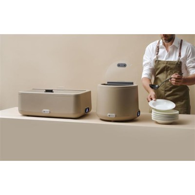 Chafing dish HENDI UNIQ, HENDI, designed by Robert Bronwasser, Béžová, 220-240V/700W, 607x402x(H)245mm