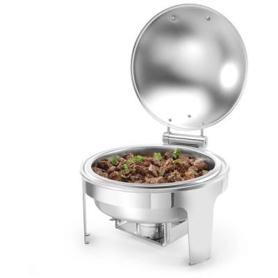 Chafing kulatý, saténový vzhled, HENDI, Profi Line, 6L, 465x420x(H)320mm