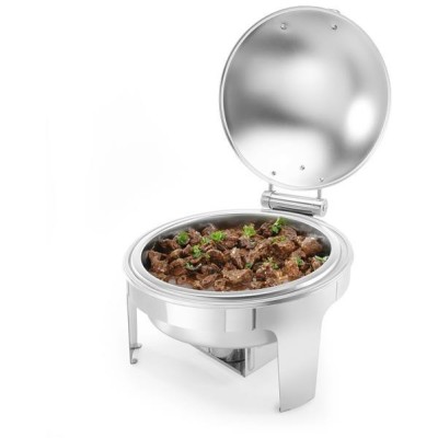 Chafing kulatý, saténový vzhled, HENDI, Profi Line, 6L, 465x420x(H)320mm