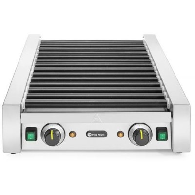 Gril válečkový na párky – dvouzénový, HENDI, 14 válečků, 230V/1480W, 520x650x(H)176mm