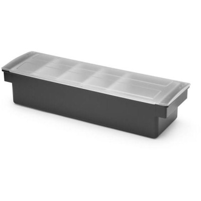 Zásobník na nápoje - 5 náplní, BarUp, Černá, 480x150x(H)100mm