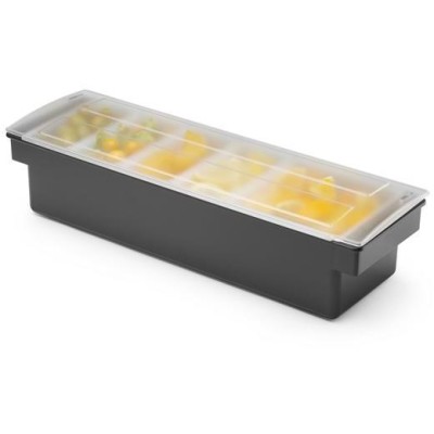 Zásobník na nápoje - 5 náplní, BarUp, Černá, 480x150x(H)100mm