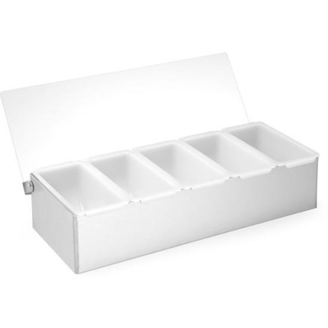 Barový kontejner na příslušenství pro drinky, BarUp, 5 kontenery, 375x140x(H)90mm