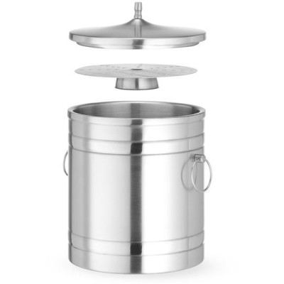 Box na led s dvojitými stěnami, BarUp, 5L, Stříbrná, ⌀200x(H)230mm
