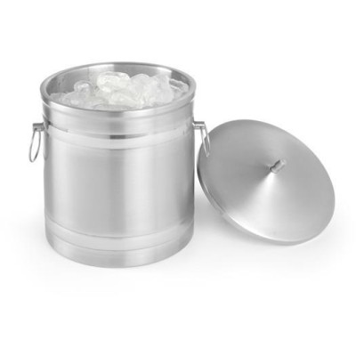 Box na led s dvojitými stěnami, BarUp, 5L, Stříbrná, ⌀200x(H)230mm