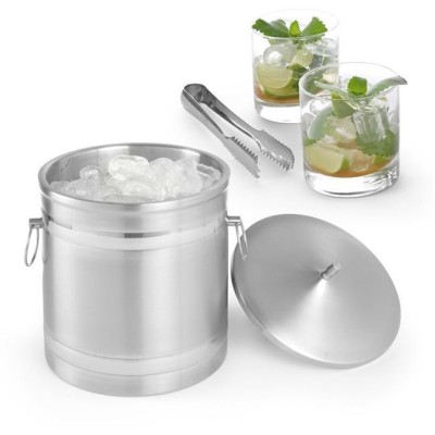 Box na led s dvojitými stěnami, BarUp, 5L, Stříbrná, ⌀200x(H)230mm