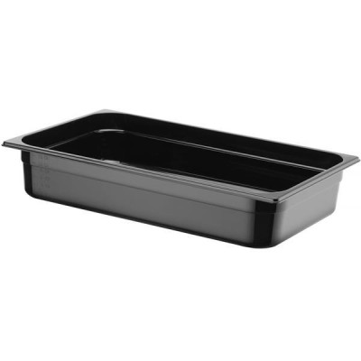 Kontejner GN 1/1 černý polykarbonát, HENDI, Profi Line, GN 1/1, 14L, Černá, 530x325x(H)100mm