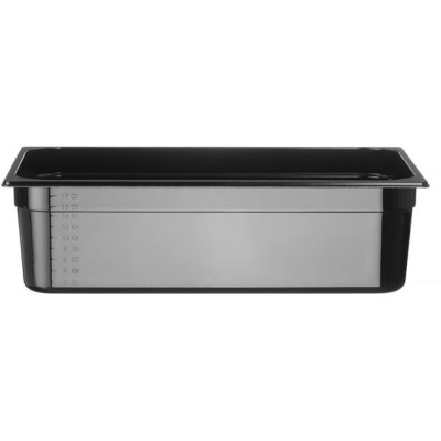 Kontejner GN 1/1 černý polykarbonát, HENDI, Profi Line, GN 1/1, 21L, Černá, 530x325x(H)150mm