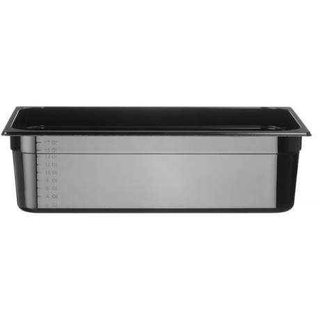 Kontejner GN 1/1 černý polykarbonát, HENDI, Profi Line, GN 1/1, 21L, Černá, 530x325x(H)150mm